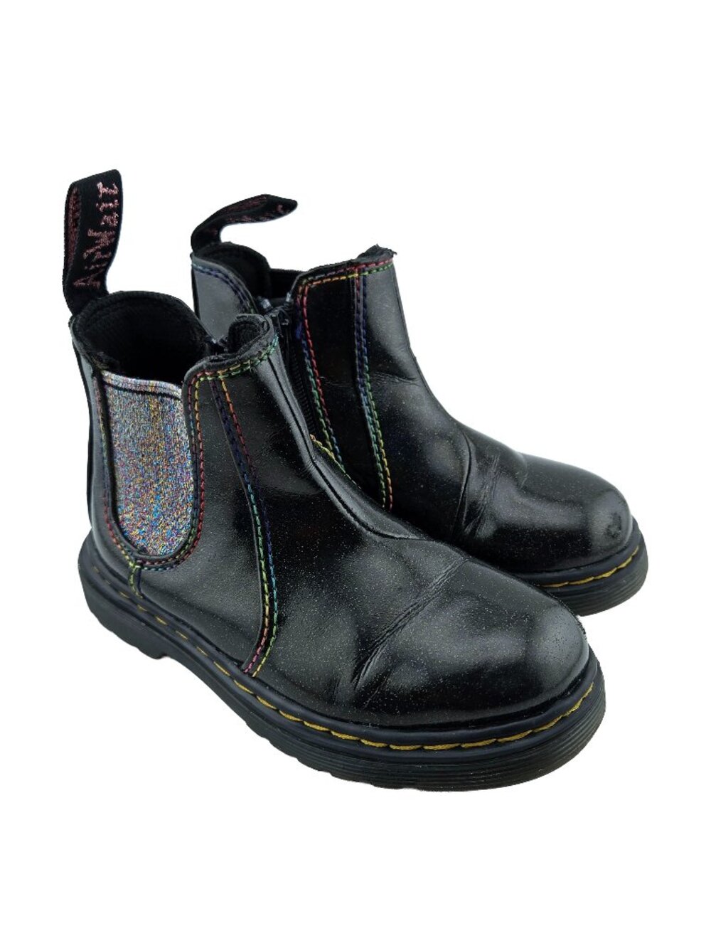 Dr Martens Kids Rainbow Stitch Chelsea Boots Youth 9